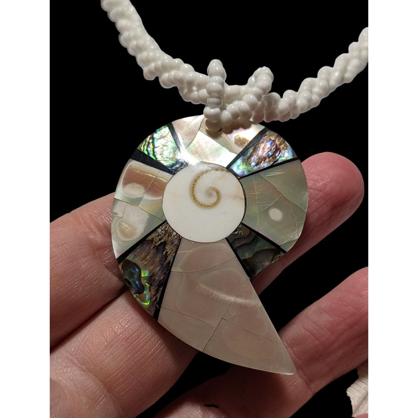 Mother Of Pearl Mosaic Shell Necklace