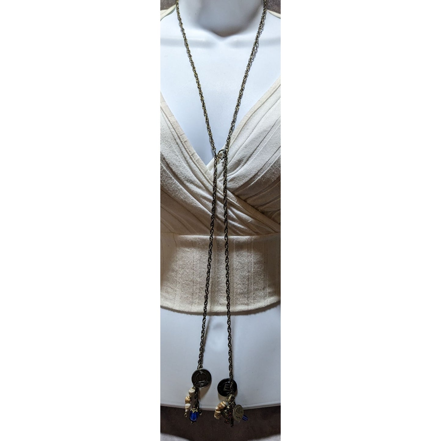 Chain Tassel Charm Necklace