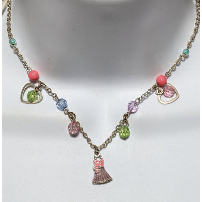 Coquette Beaded Charm Necklace