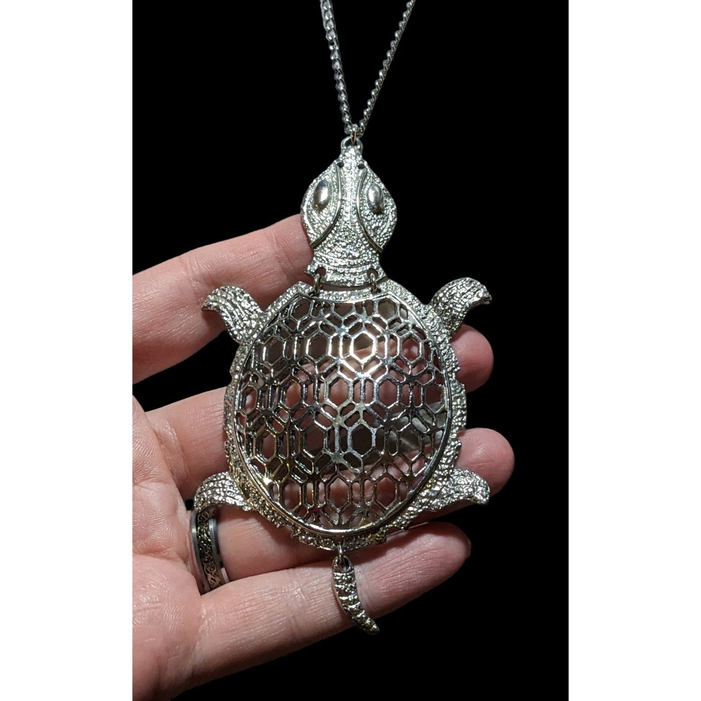 Vintage Articulated Turtle Necklace