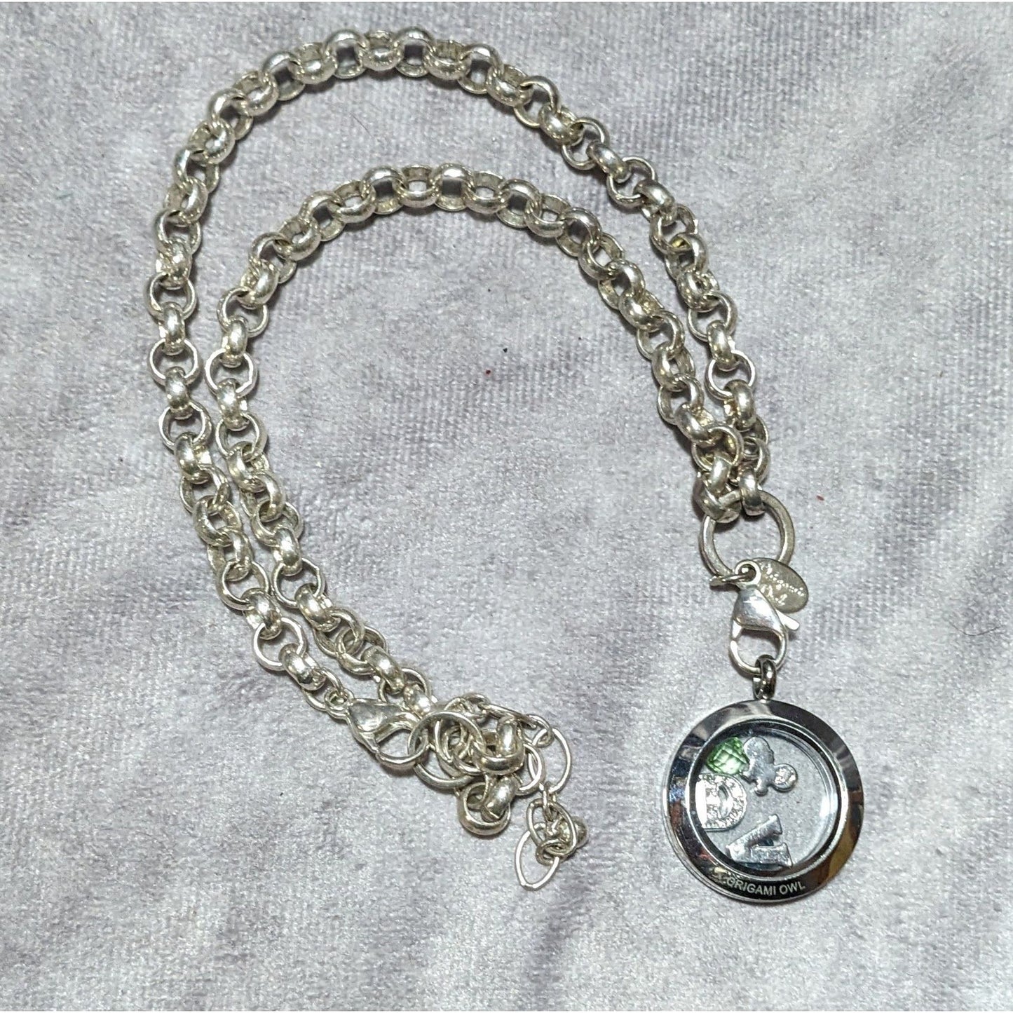 Origami Owl Silver Floating Locket Necklace