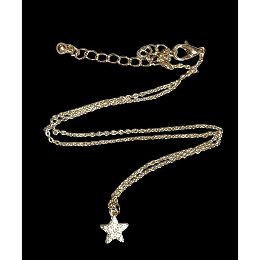 Minimalist Gold Rhinestone Star Necklace