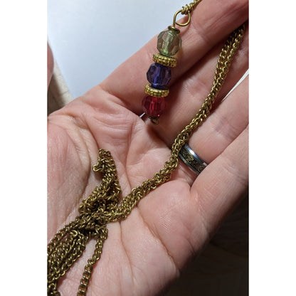 Jewel Tone Pendant Necklace