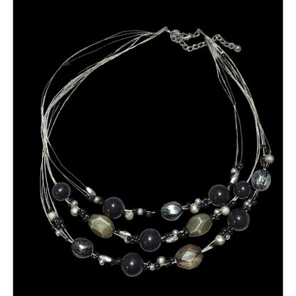 Gothic Beaded Floating Necklace