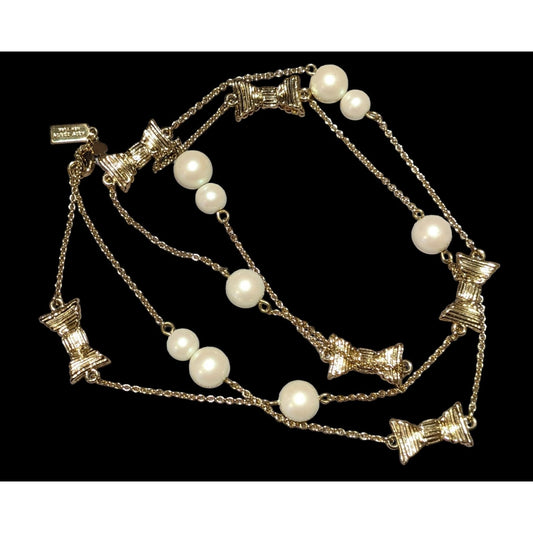 Kate Spade Coquette All Wrapped Up In Pearls Necklace