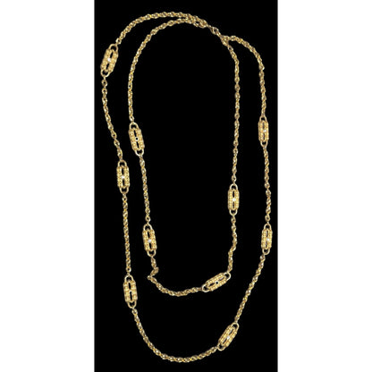 Vintage Camrose & Kross Jackie Kennedy Gold Paperclip Necklace