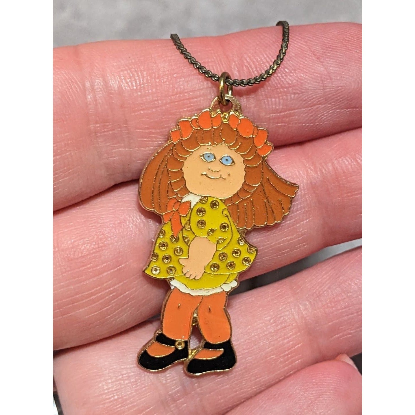 Vintage 80s Cabbage Patch Doll Necklace