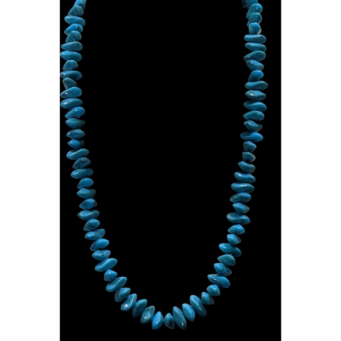 Southwestern Faux Turquoise Plastic Beaded Necklace