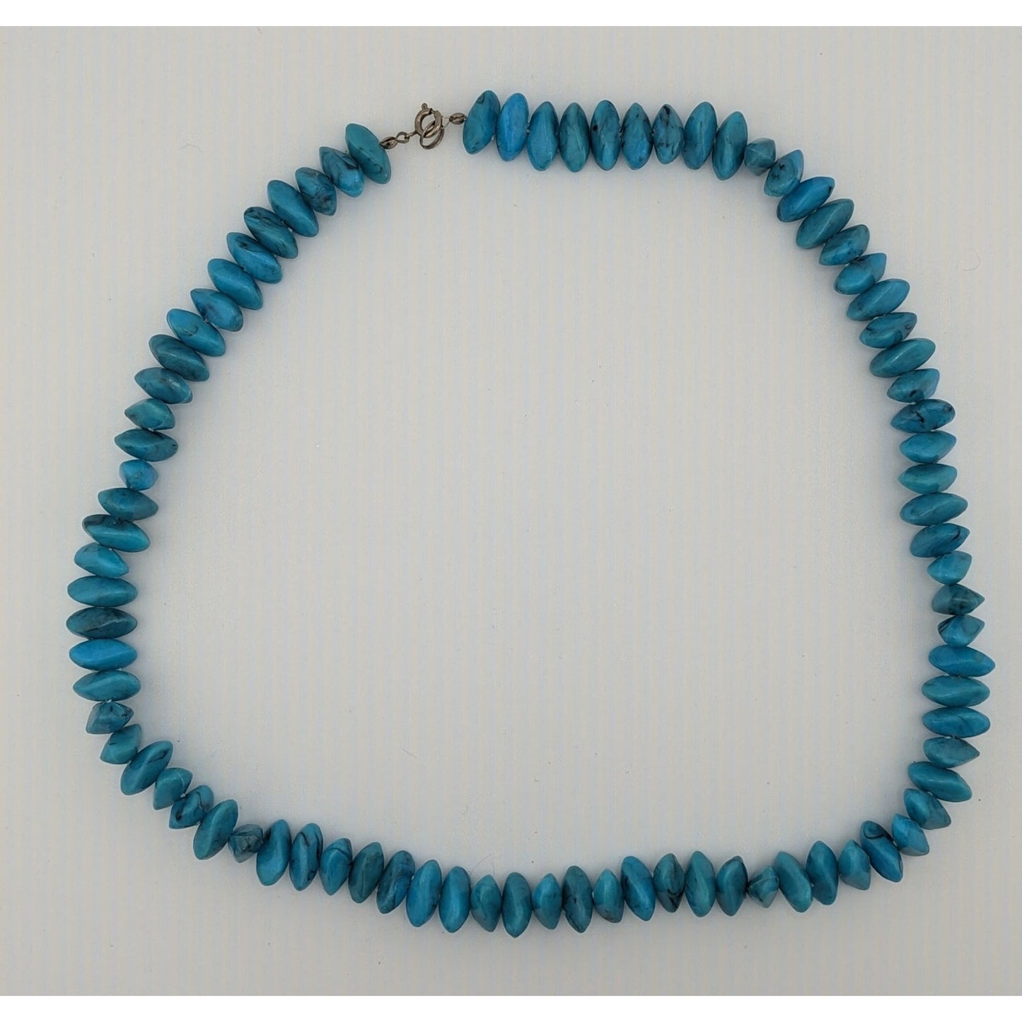 Southwestern Faux Turquoise Plastic Beaded Necklace