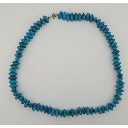 Southwestern Faux Turquoise Plastic Beaded Necklace