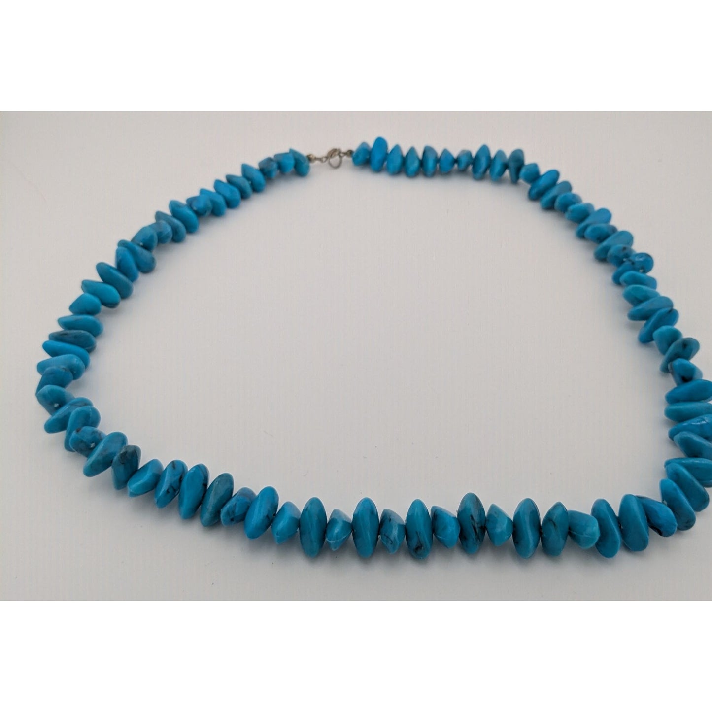 Southwestern Faux Turquoise Plastic Beaded Necklace