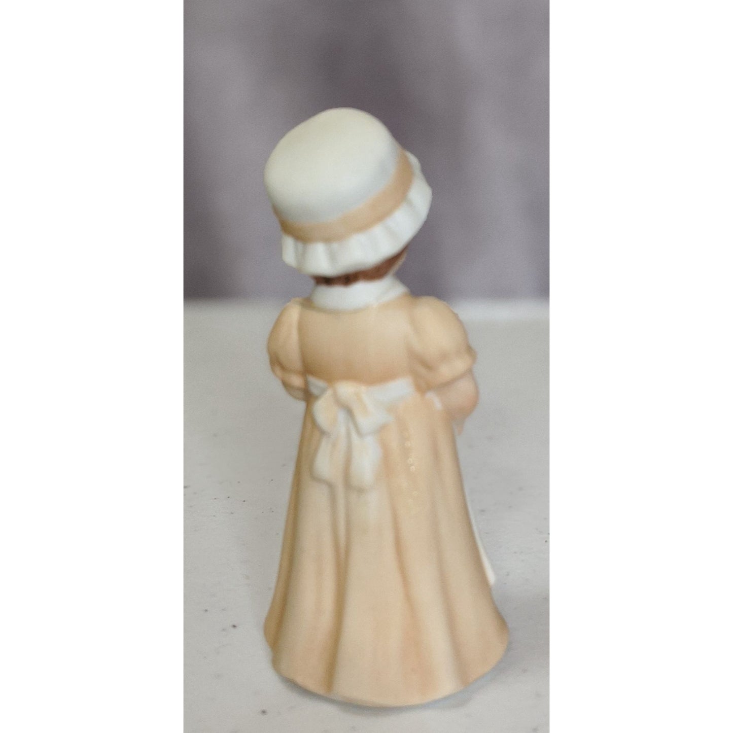 Growing Up Girls 1986 Enesco Figurine Age 5 Girl Holding Flower Porcelain Collectible