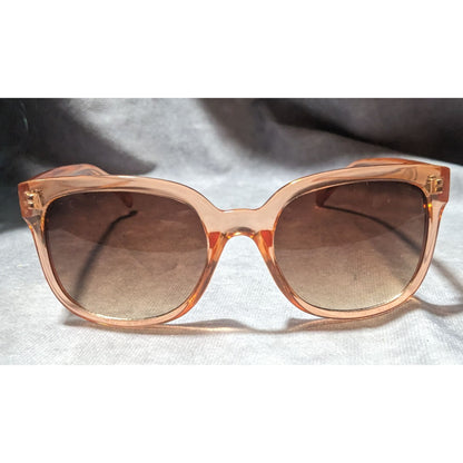 Chunky Retro Translucent Peach Sunglasses