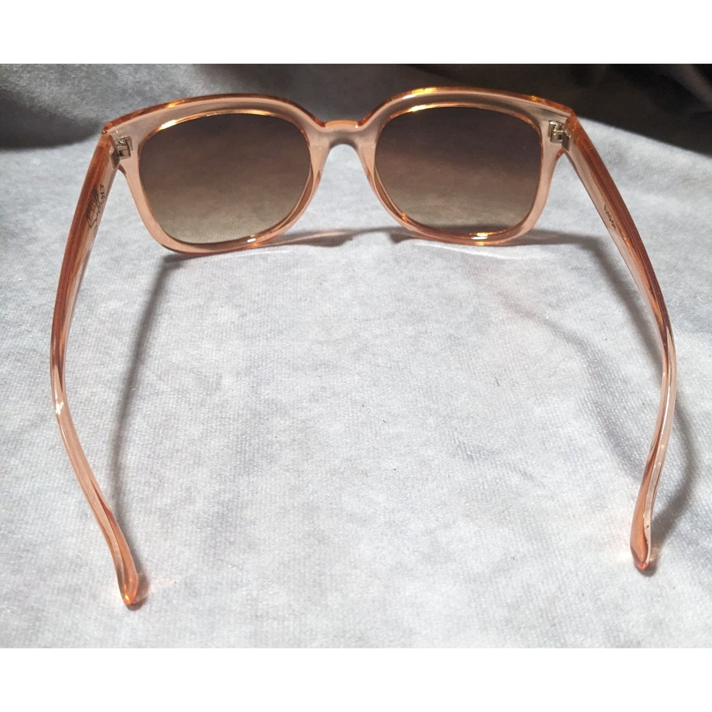 Chunky Retro Translucent Peach Sunglasses