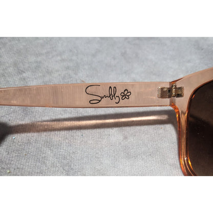 Chunky Retro Translucent Peach Sunglasses