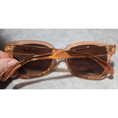 Chunky Retro Translucent Peach Sunglasses