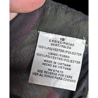 Vintage 90s Siouni & Zar Pink Floral Skirt