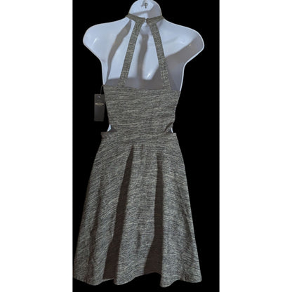 Hollister Cutout Halter Dress Grey Preppy Summer Mini Dress