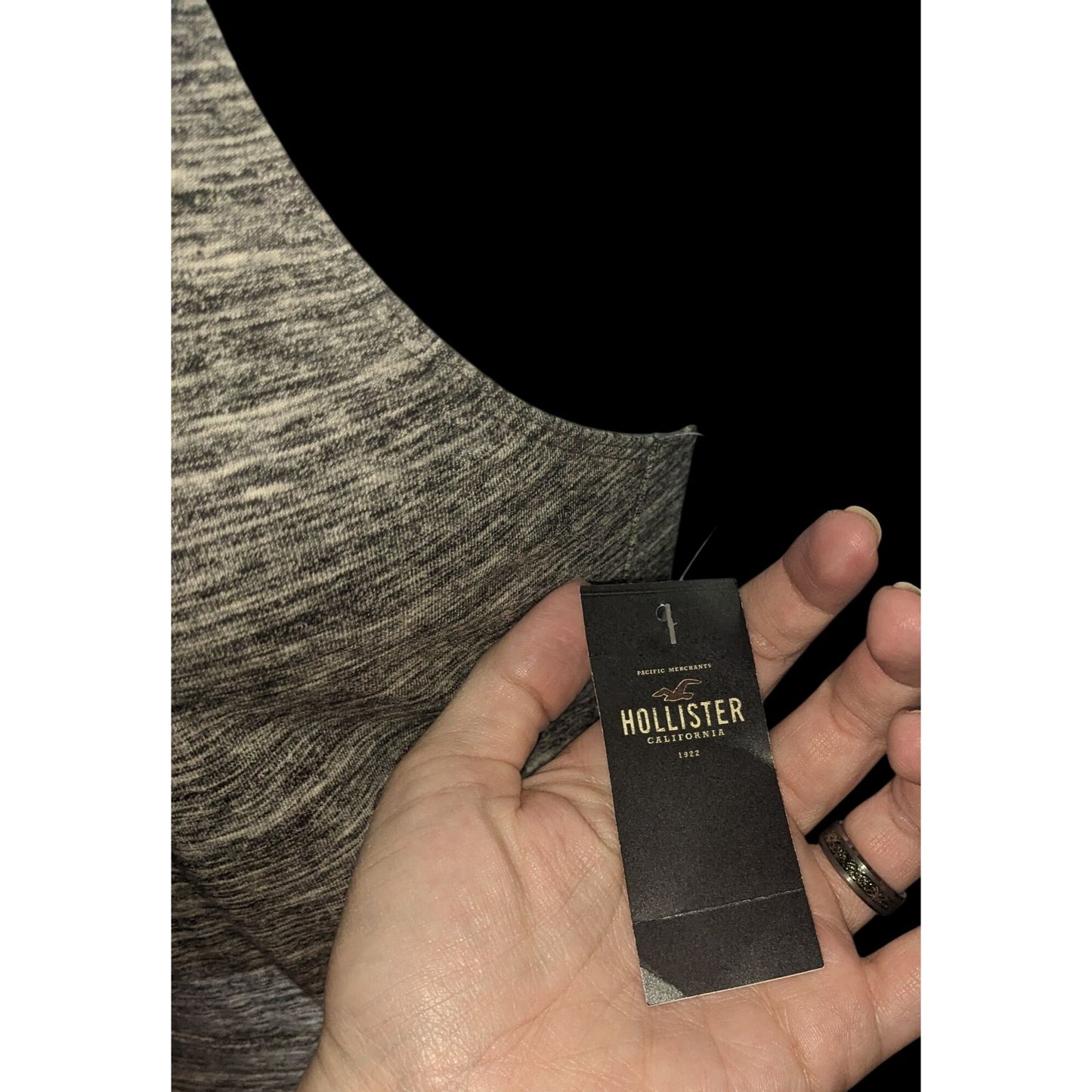 Hollister Cutout Halter Dress Grey Preppy Summer Mini Dress