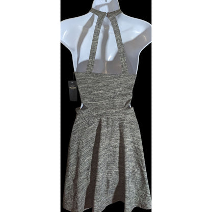 Hollister Cutout Halter Dress Grey Preppy Summer Mini Dress