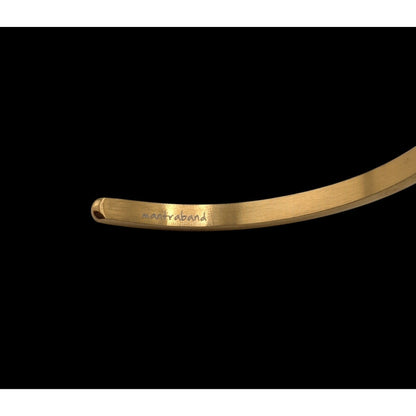 Mantraband Let Our Light Shine Bracelet Gold Tone Cuff Minimalist Inspirational Jewelry