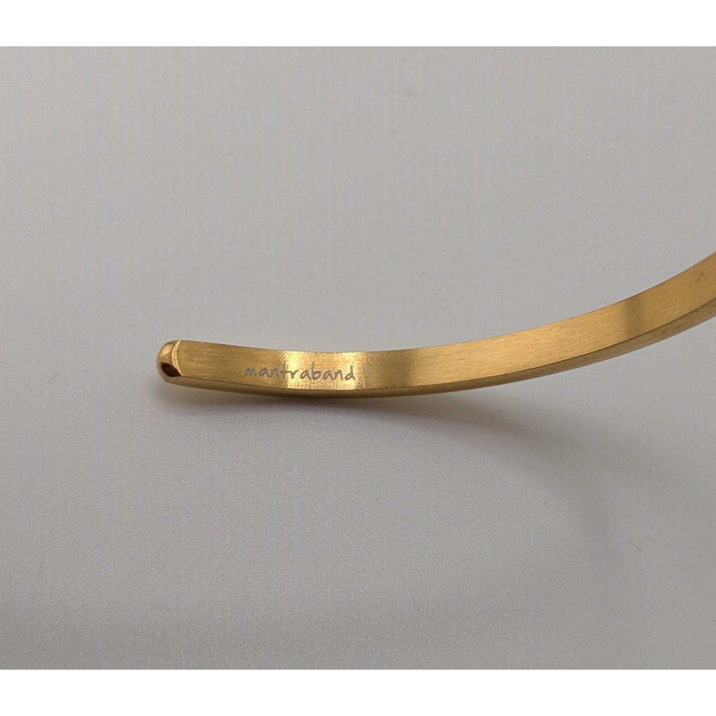 Mantraband Let Our Light Shine Bracelet Gold Tone Cuff Minimalist Inspirational Jewelry