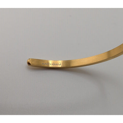 Mantraband Let Our Light Shine Bracelet Gold Tone Cuff Minimalist Inspirational Jewelry