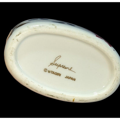 Grandmillennial Vintage Otagiri Japan Floral Porcelain Trinket Box