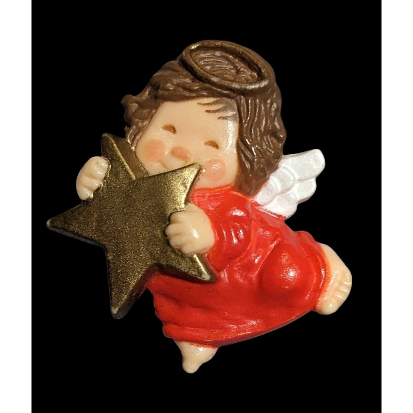 Vintage 1983 Hallmark Angel Holding Star Brooch