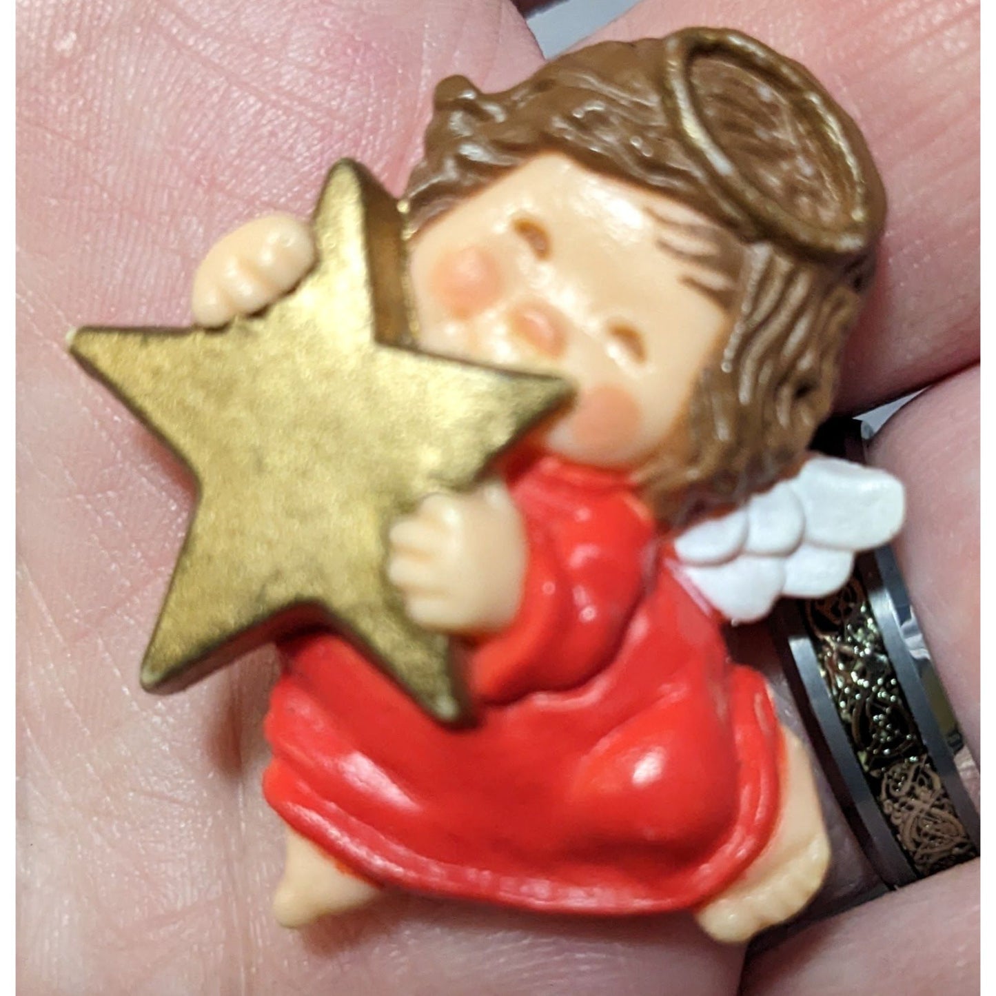 Vintage 1983 Hallmark Angel Holding Star Brooch