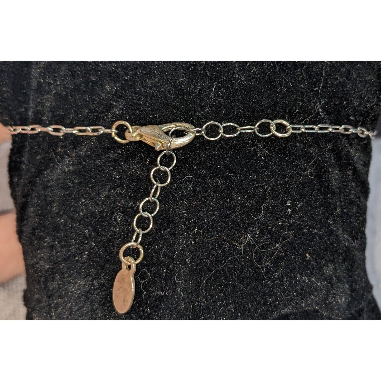 Y2K Vintage Rebecca Aqua Crystal Floral Silver Tone Charm Bracelet