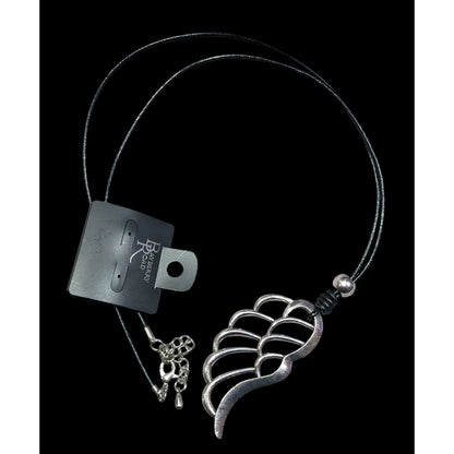 Bayberry Road Silver Tone Open Wing Pendant Necklace