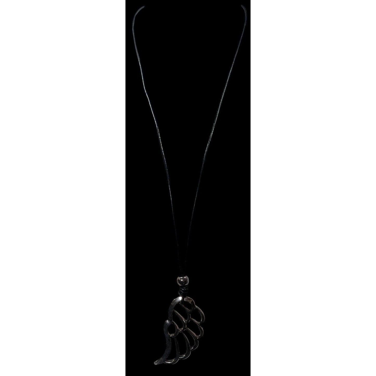 Bayberry Road Silver Tone Open Wing Pendant Necklace
