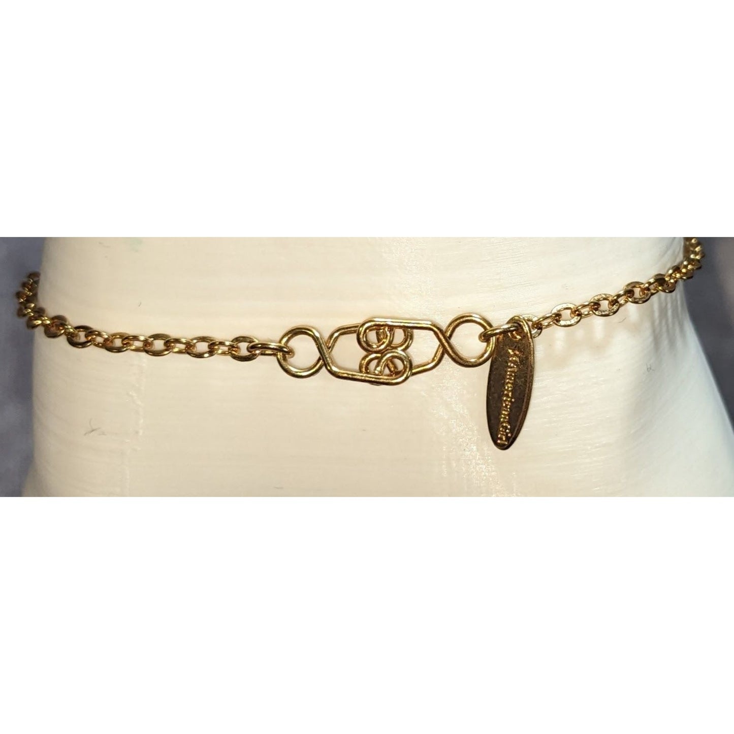 Coquette American Girl Heart Charm Bracelet Pink Flower Gold Tone Jewelry