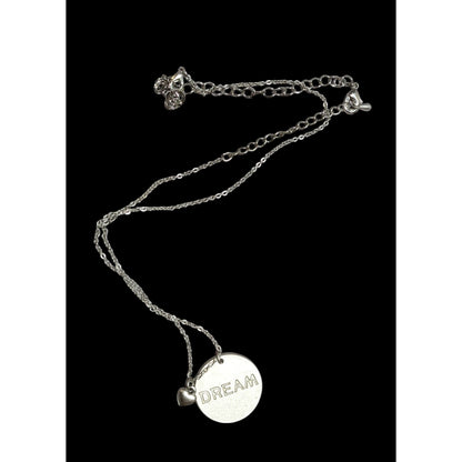 Silver Dream Pendant Heart Charm Necklace