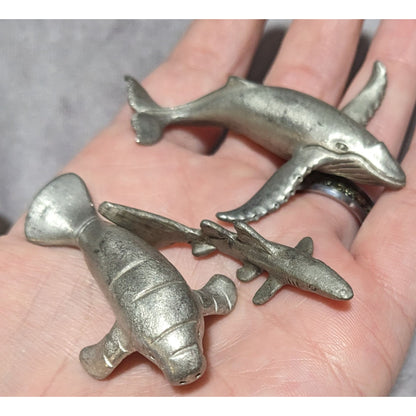 Spoontiques Vintage Pewter Sea Animal Figures (3)