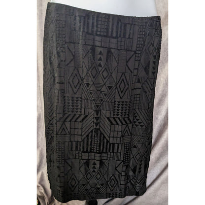 Sans Souci Gothic Geometric Burnt Velvet Skirt