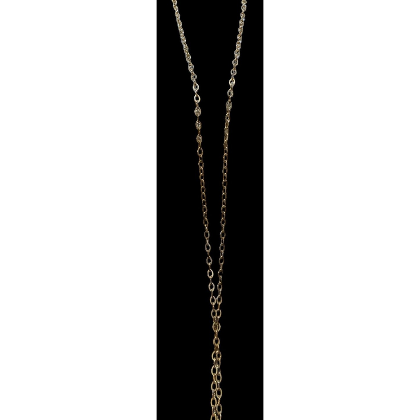 Textured Gold Chain Opera Length Necklace