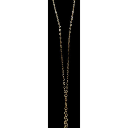 Textured Gold Chain Opera Length Necklace