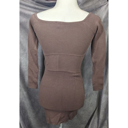 Abercrombie & Fitch Black Knit Faux Corset Waist Dress Size XSP