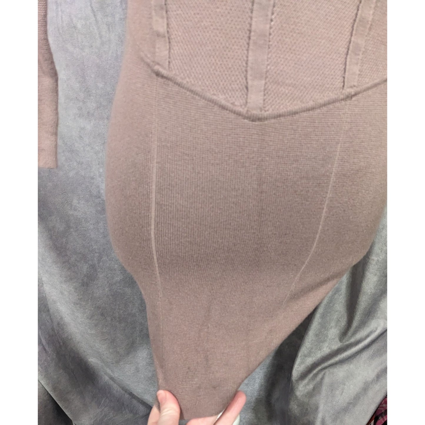 Abercrombie & Fitch Black Knit Faux Corset Waist Dress Size XSP