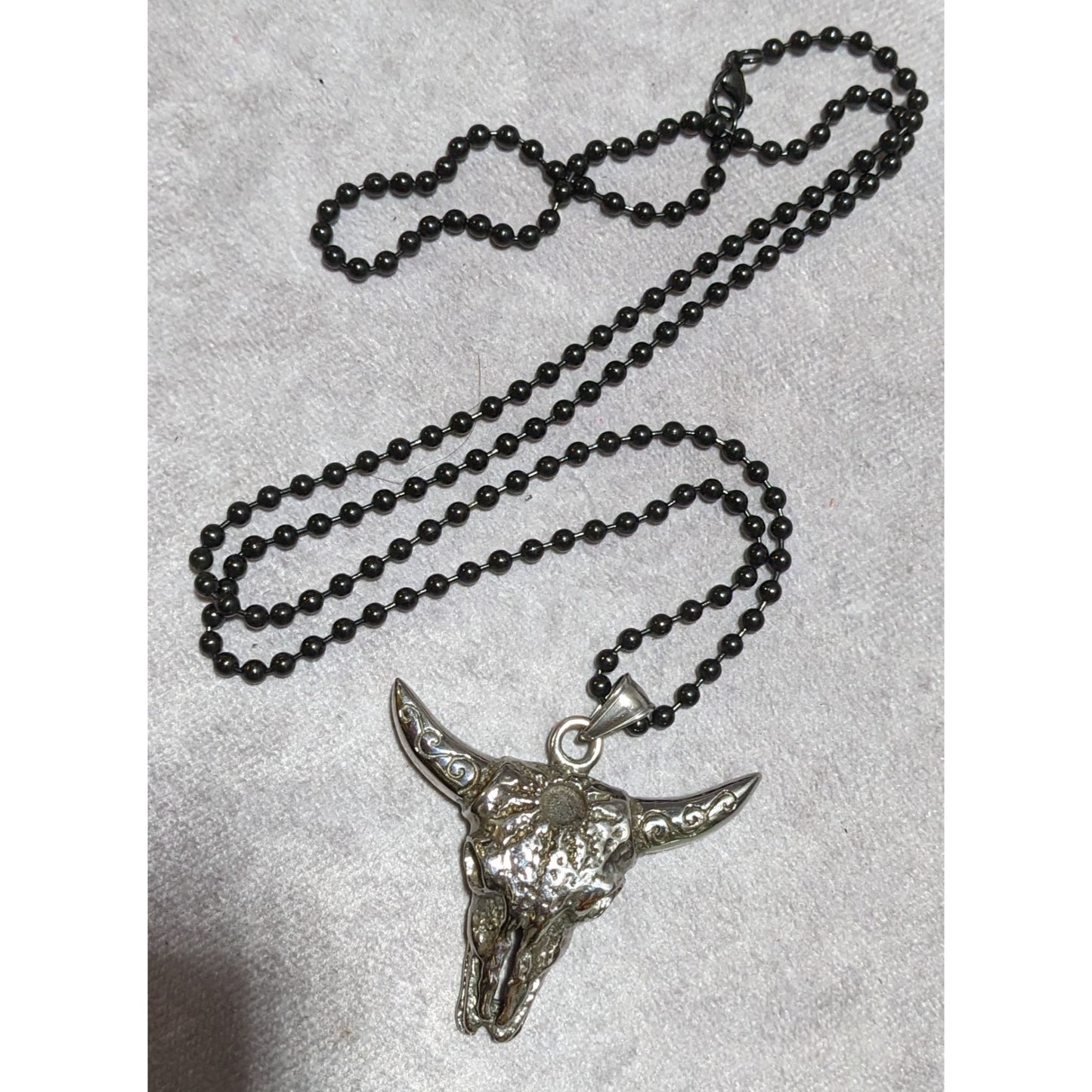 Chisel Stainless Steel Bull Head Necklace