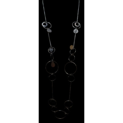 Gothic Y2K Hoop Link Charm Chain Necklace