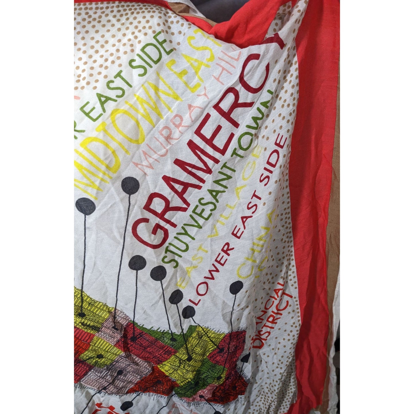 Madewell New York Map Printed Scarf/Shawl