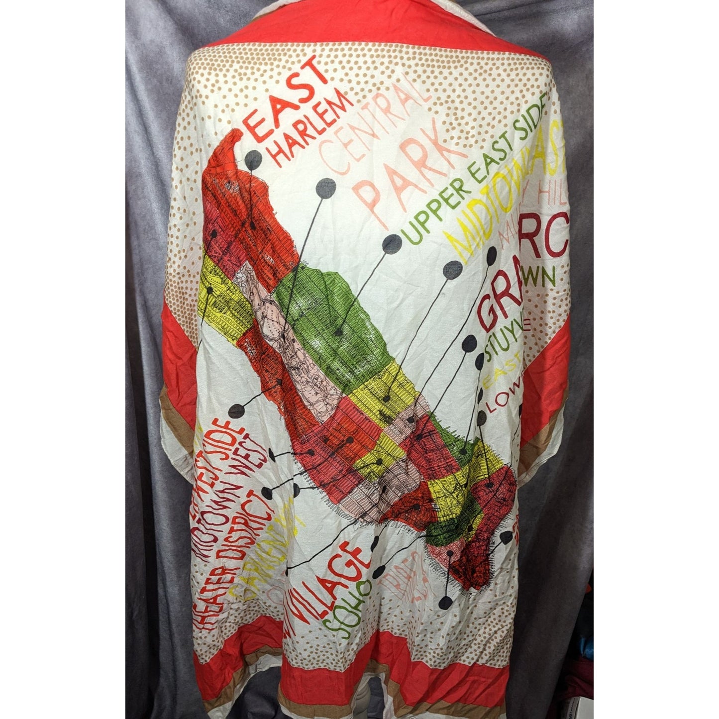 Madewell New York Map Printed Scarf/Shawl