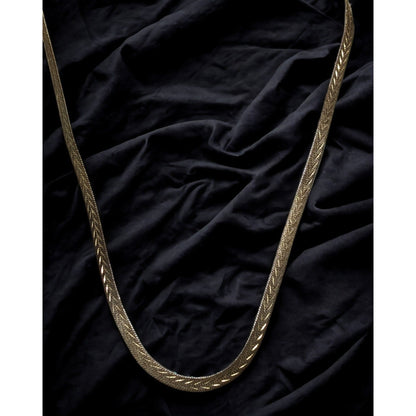 Vintage Worthington Etched Gold Herringbone Chain