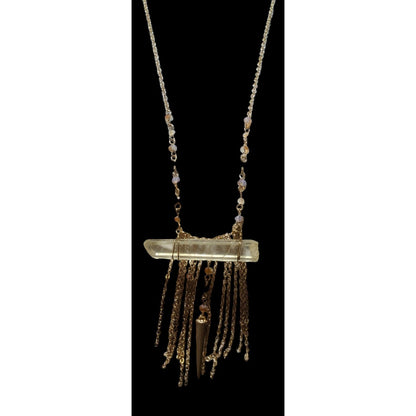 Mystical Bohemian Crystal Chain Fringe Necklace