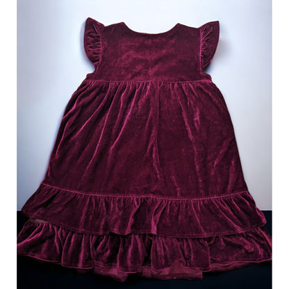 Old Navy Berry Velour Ruffle Dress