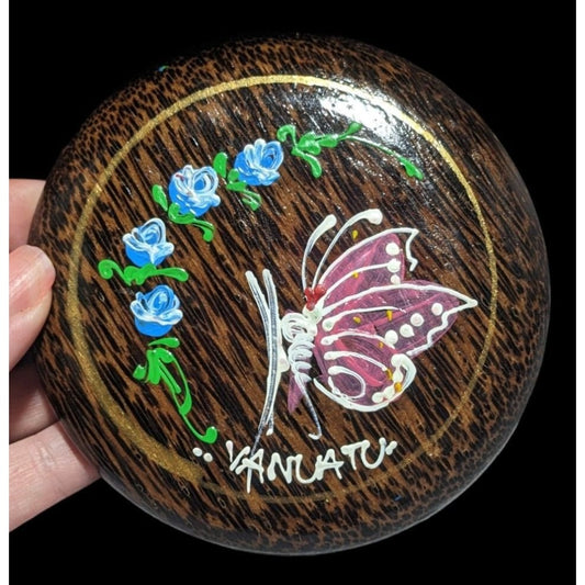 Vanuatu Painted Souvenir Butterfly Wooden Decor