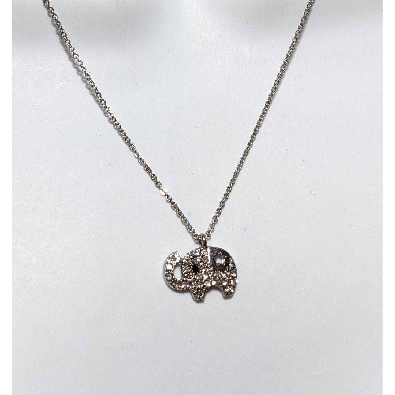 Minimalist Rhinestone Elephant Necklace